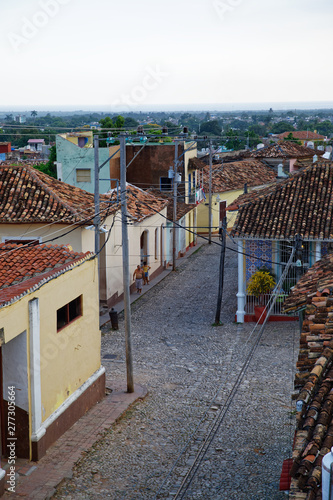 Photography Trinidad, Cuba - July 20, 2018: The roofs of the historic center of Trinidad vie