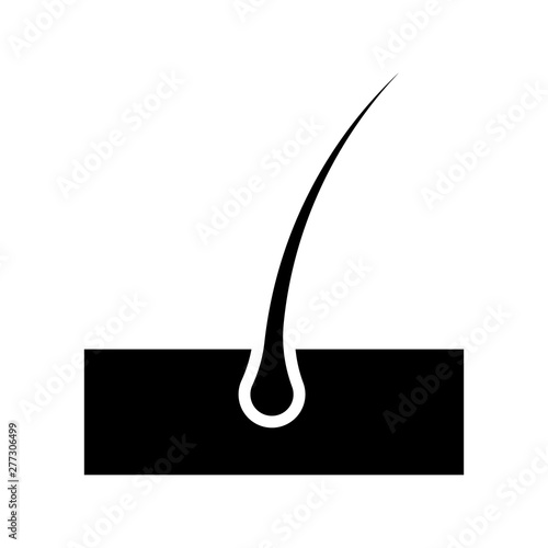 black hair icon, vector illustration