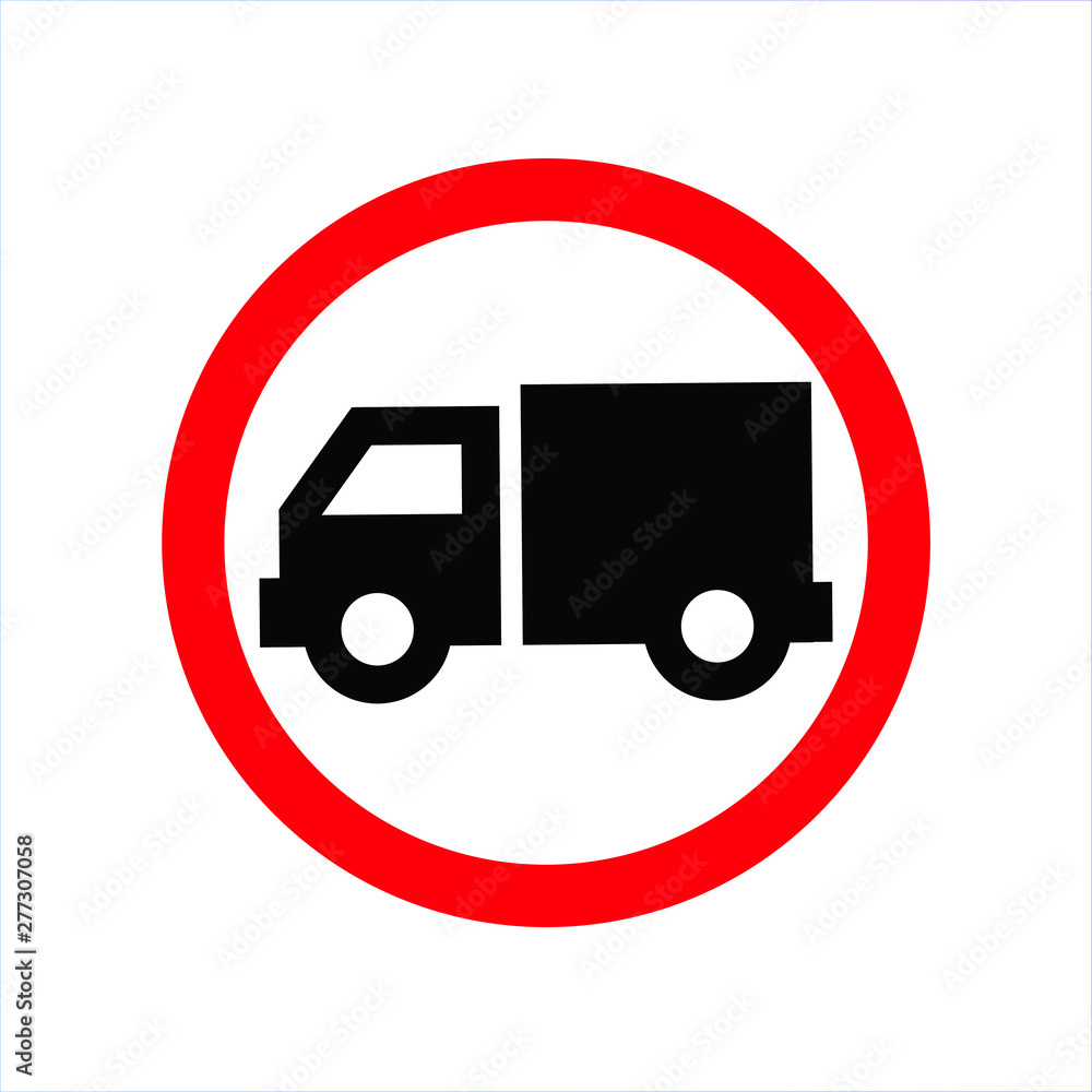 no lorry icon no truck transport sign vector no lorry icon no truck transport sign vector