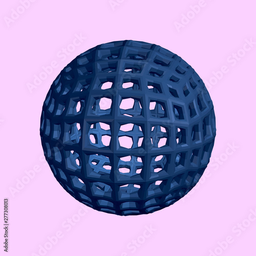 Abstract sphere wireframe. ...
