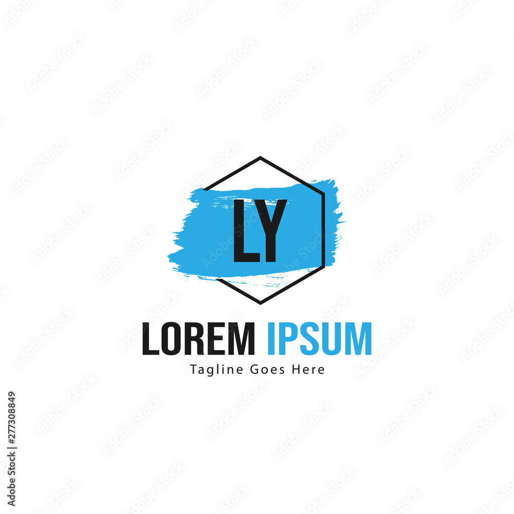 Initial LY logo template with modern frame. Minimalist LY letter logo vector illustration Initial LY logo template with modern frame. Minimalist LY letter logo vector illustration