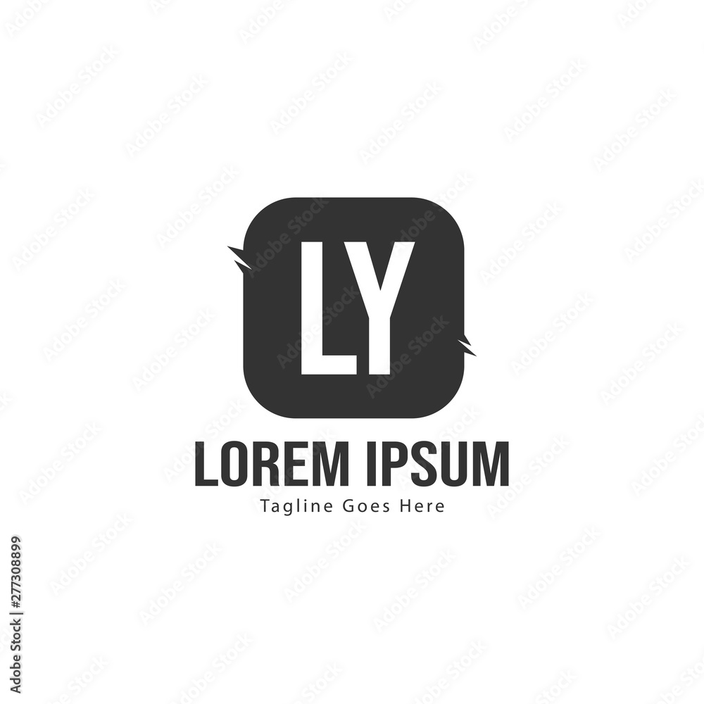 Initial LY logo template with modern frame. Minimalist LY letter logo vector illustration Initial LY logo template with modern frame. Minimalist LY letter logo vector illustration