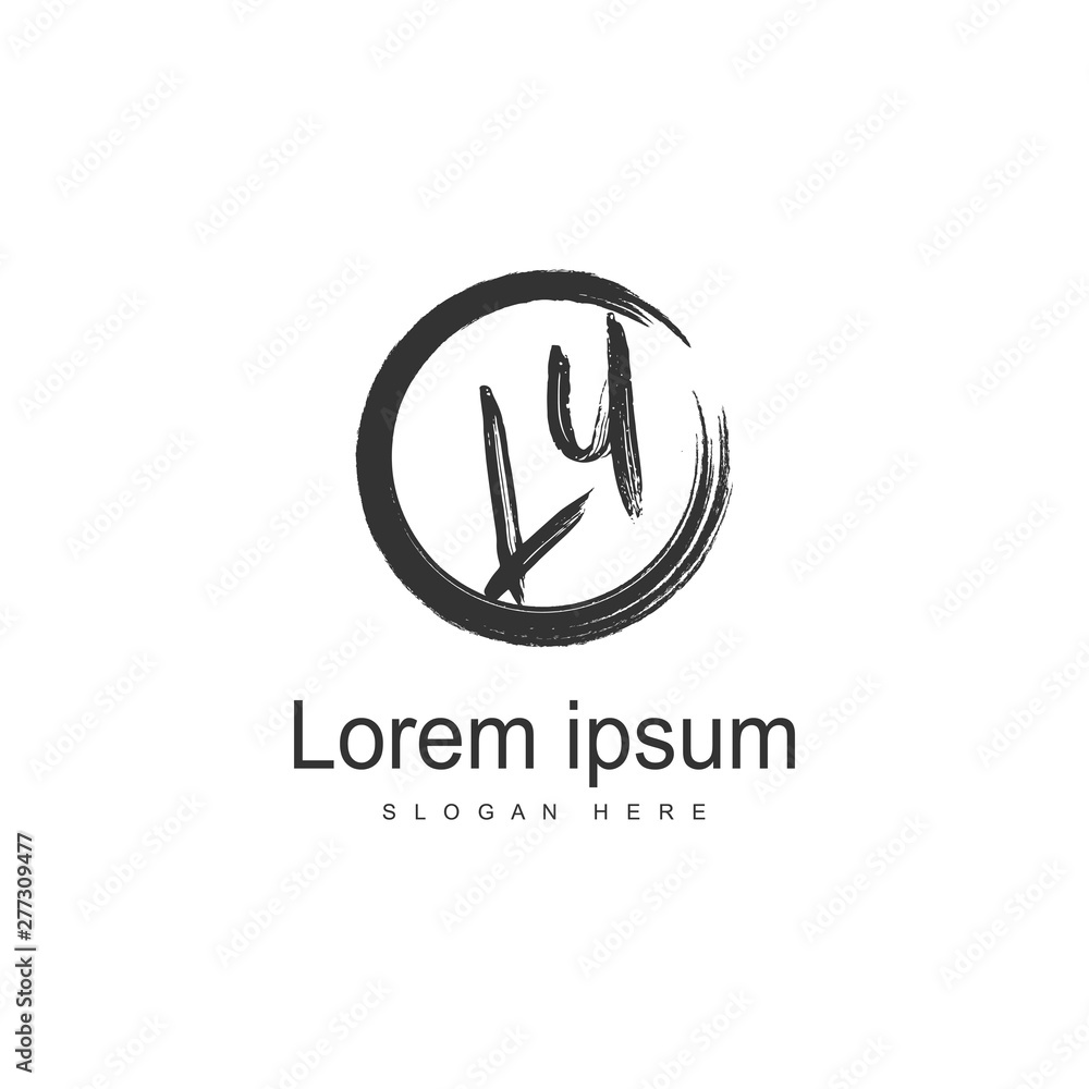 Initial LY logo template with modern frame. Minimalist LY letter logo vector illustration Initial LY logo template with modern frame. Minimalist LY letter logo vector illustration