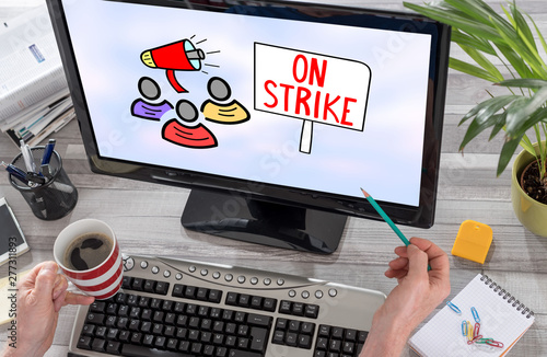 On strike concept on a computer