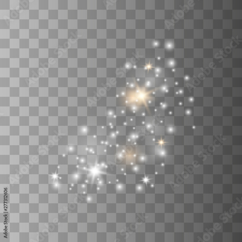 White sparks glitter special light effect. 