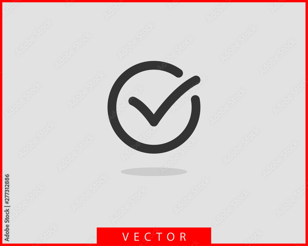 Check mark icon vector symbol design element. Check mark icon vector symbol design element.