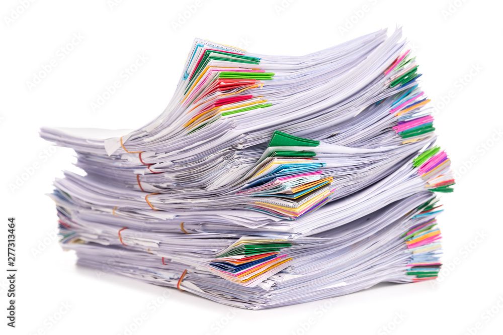 Stack of Documents isolated on white background Stack of Documents isolated on white background