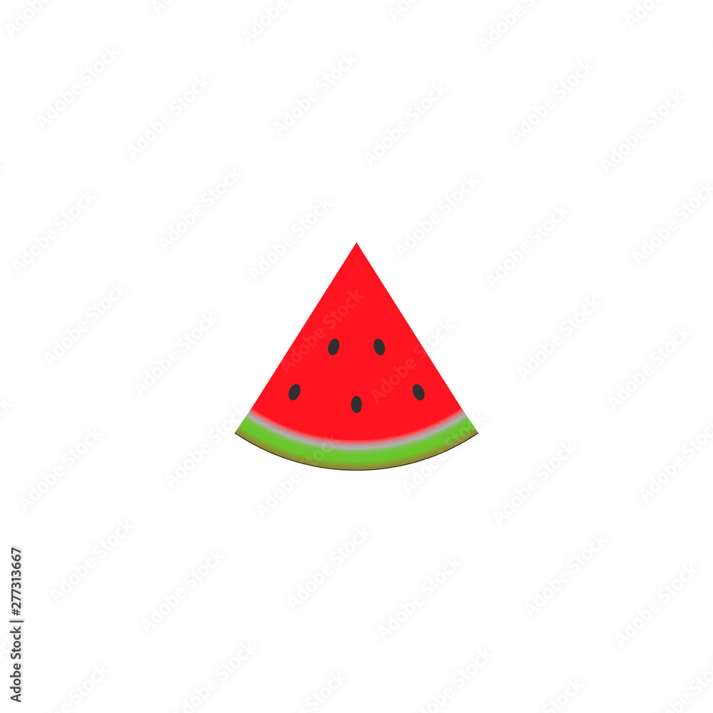 Watermelon realistic icon. vector symbol on white Watermelon realistic icon. vector symbol on white
