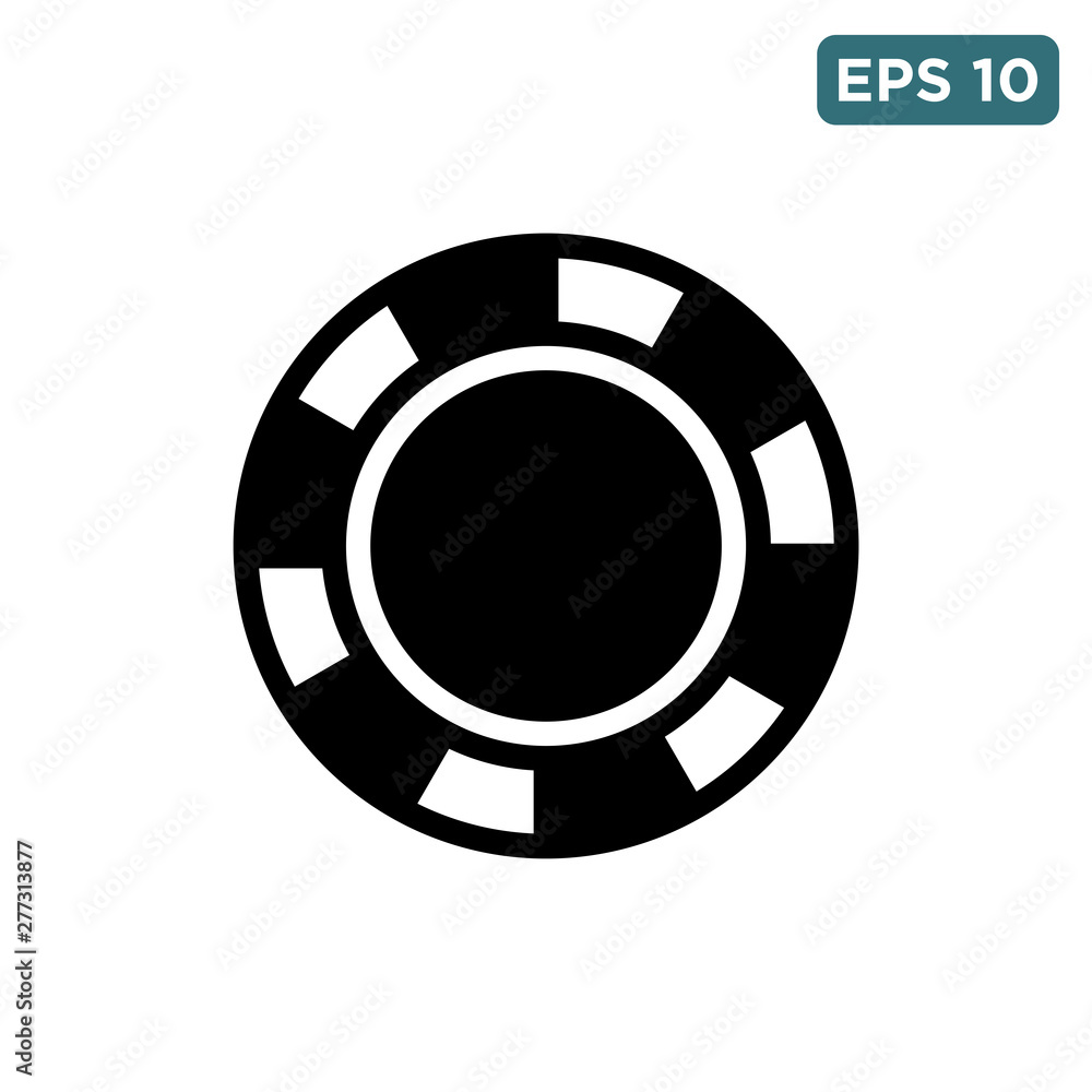 poker chip icon vecto casino chip icon vector Stock Vector Adobe Stock