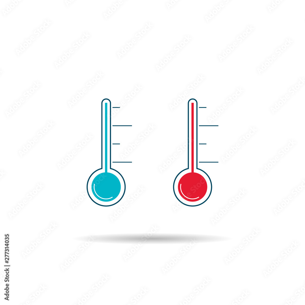 thermometer icon. vector flat symbol isolated on white thermometer icon. vector flat symbol isolated on white