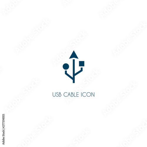 usb logo icon. vector modern symbol isolated on white