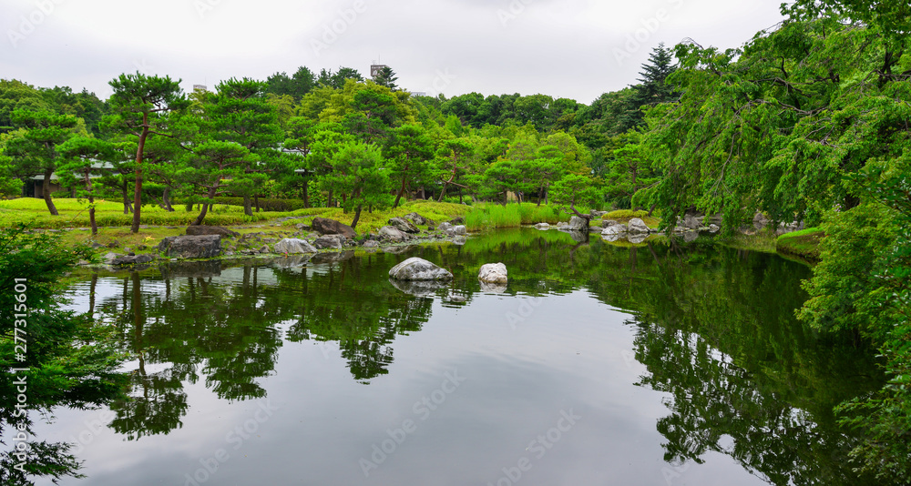 Fototapeta premium Idyllic landscape of Japanese garden