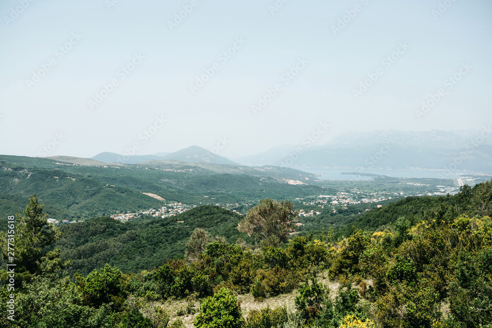 Beautiful view of the mountains and the natural landscape in Montenegro.