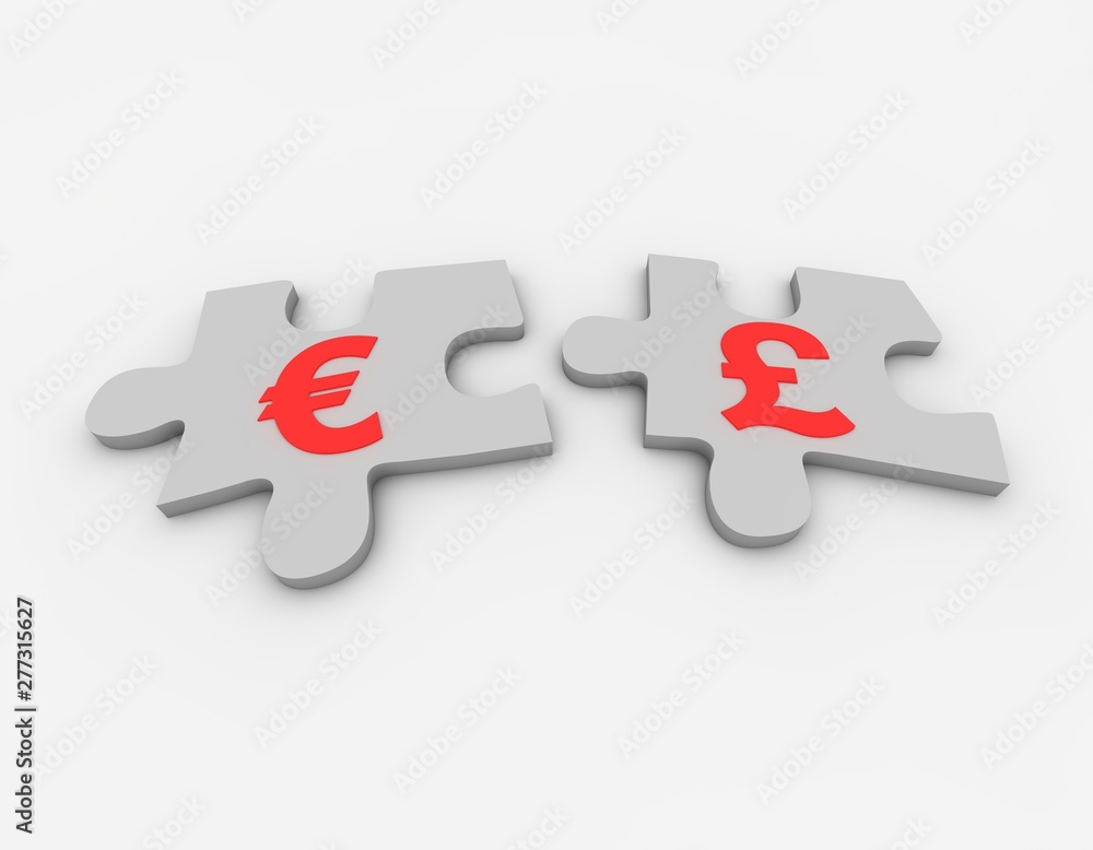 Illustration and currency symbol, financial cooperation and cooperation win-win Illustration and currency symbol, financial cooperation and cooperation win-win