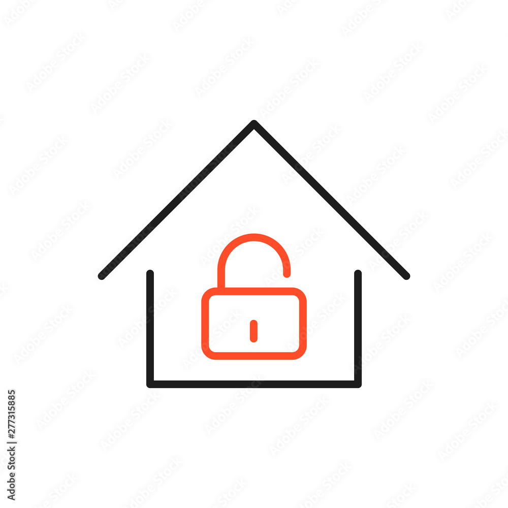 Safe house icon. House with open lock vector icon isolated on background. Unlock, house, icon vector image. Can also be used for housing. Safe house icon. House with open lock vector icon isolated on background. Unlock, house, icon vector image. Can also be used for housing.