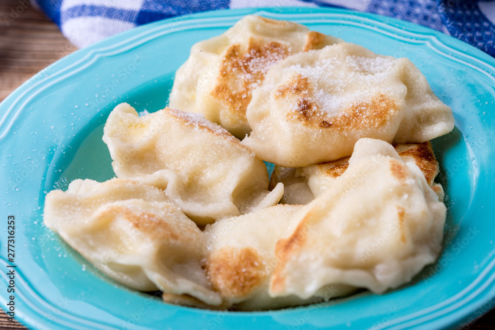 Dumplings with cheese.