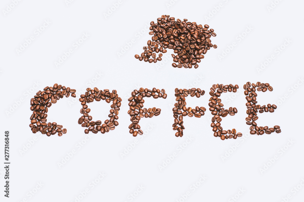 Scattered coffee beans Scattered coffee beans