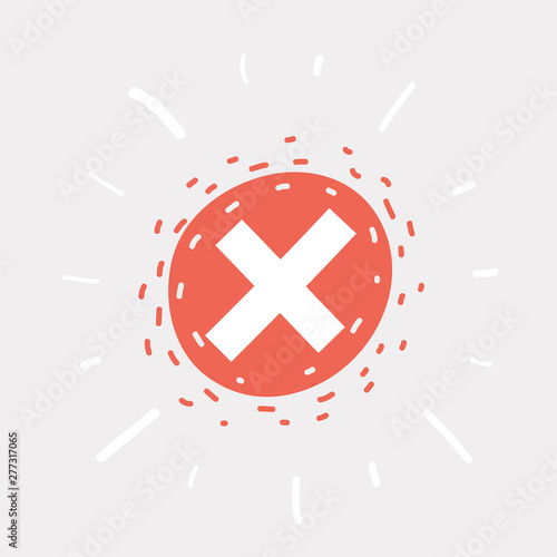 Cancel icon on white background