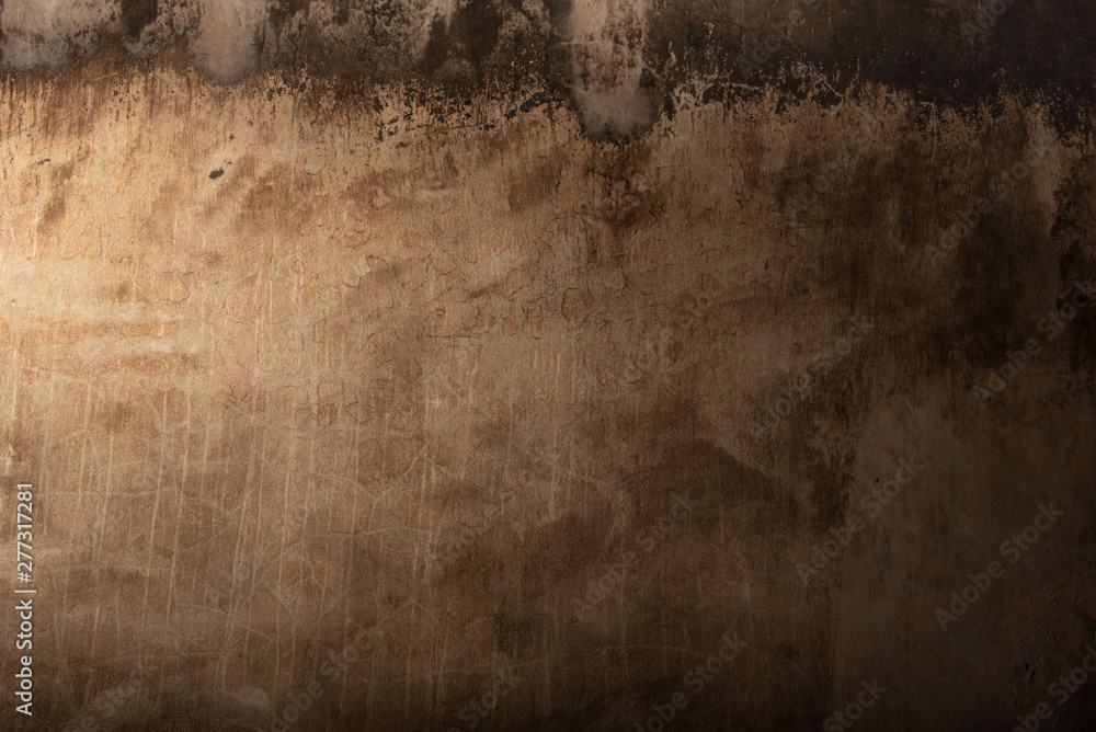 Fototapeta premium Dark brown background concrete texture wall grunge rust rusty