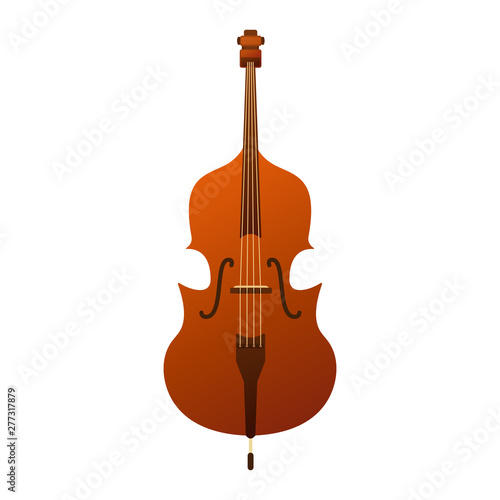 Stringed musical instruments, double bassr. Design layout for banners presentations, flyers, posters and invitations. Vector illustration