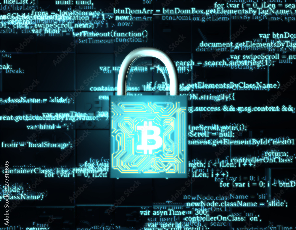 Financial technology, secure network security and protection, financial information security, currency symbols Financial technology, secure network security and protection, financial information security, currency symbols