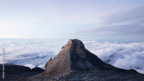 Time lapse of the magnificent Mount Kinabalu in Borneo, East Malaysia. At 4095m above mean sea level, the sea of clouds is a sight to behold! photo