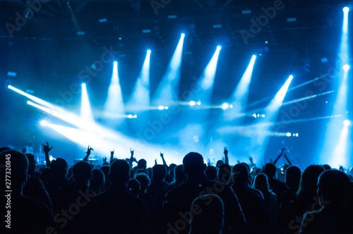music festival, in the open area with illumination of light