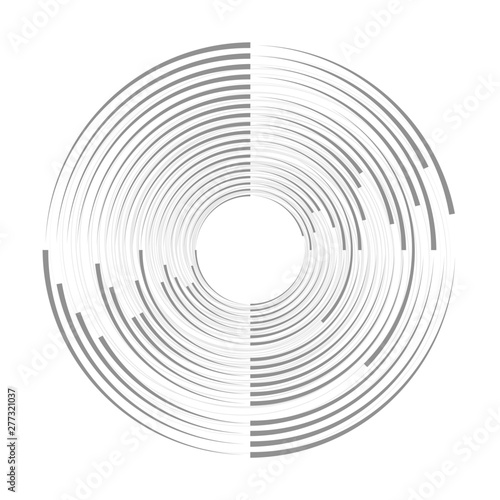 Vector illustration of the pattern of the gray circles geometric lines abstract background. EPS10.