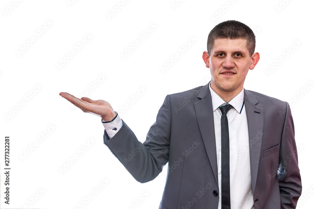 Businessman in suit posing isolated on white background Businessman in suit posing isolated on white background