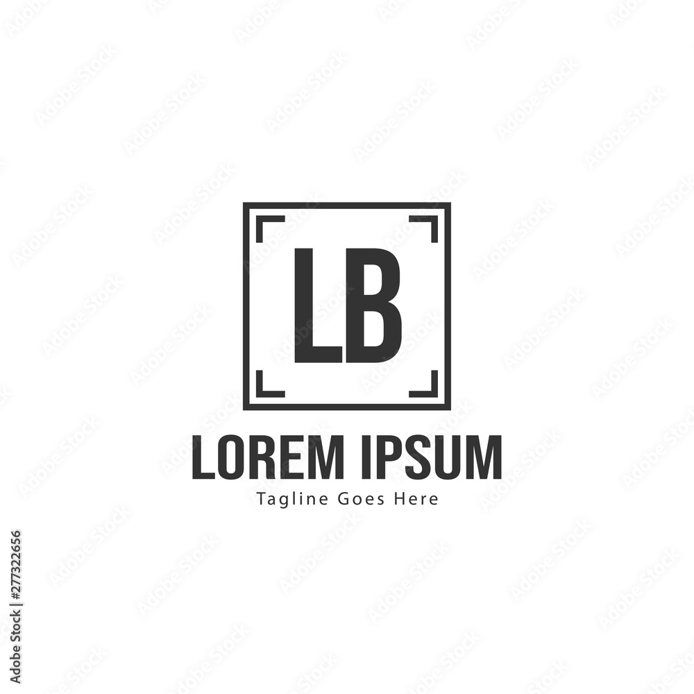 Initial LB logo template with modern frame. Minimalist LB letter logo vector illustration Initial LB logo template with modern frame. Minimalist LB letter logo vector illustration