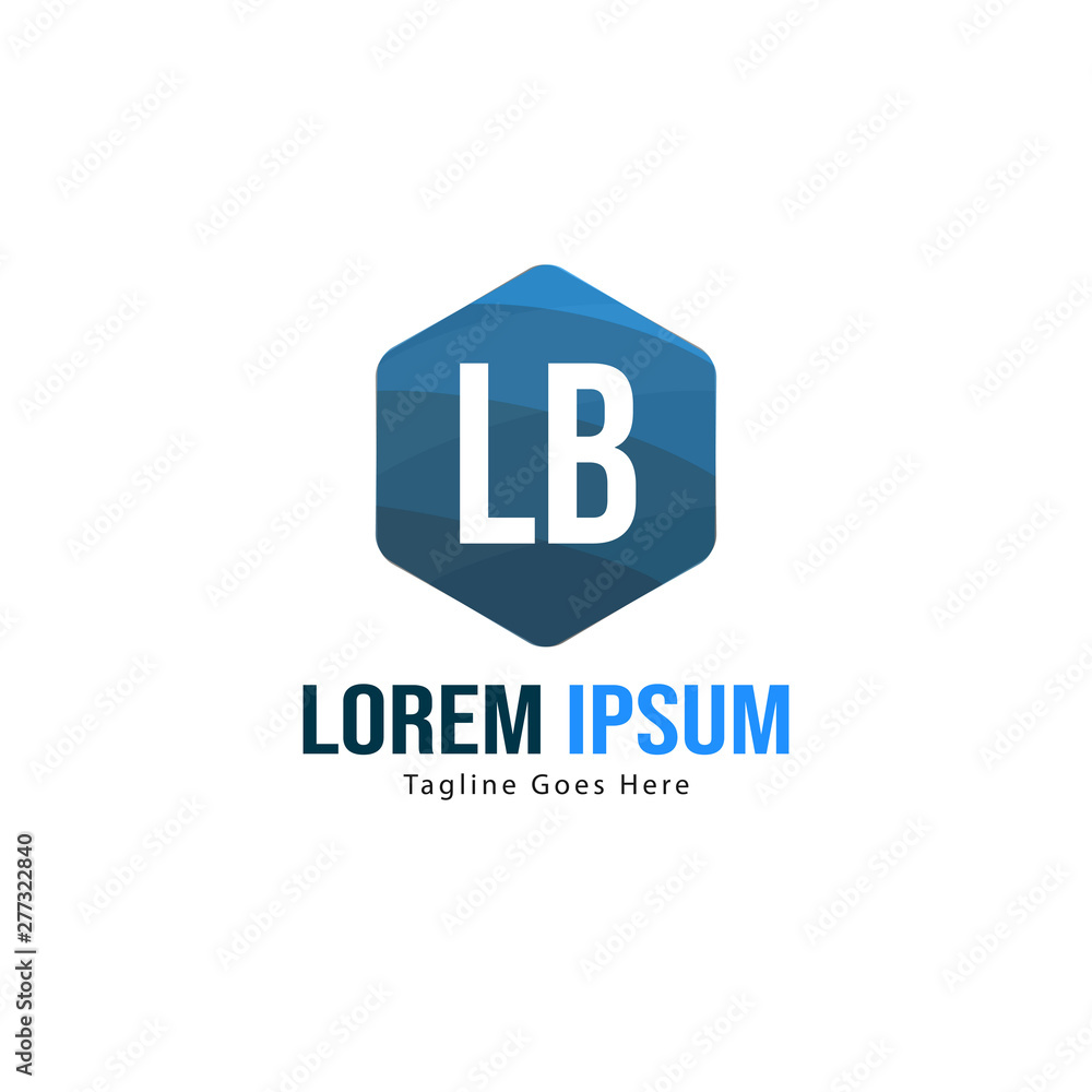 Initial LB logo template with modern frame. Minimalist LB letter logo vector illustration Initial LB logo template with modern frame. Minimalist LB letter logo vector illustration
