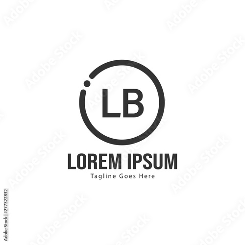 Initial LB logo template with modern frame. Minimalist LB letter logo vector illustration © Robani