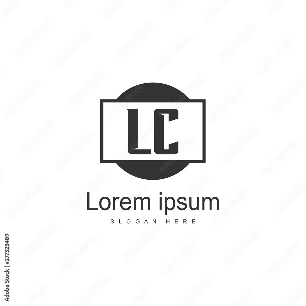 Initial LC logo template with modern frame. Minimalist LC letter logo vector illustration Initial LC logo template with modern frame. Minimalist LC letter logo vector illustration