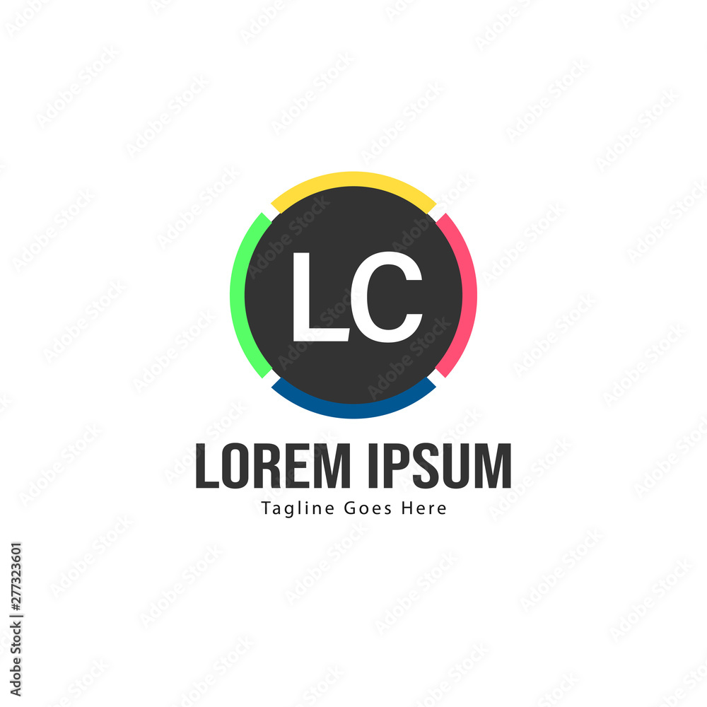 Initial LC logo template with modern frame. Minimalist LC letter logo vector illustration Initial LC logo template with modern frame. Minimalist LC letter logo vector illustration