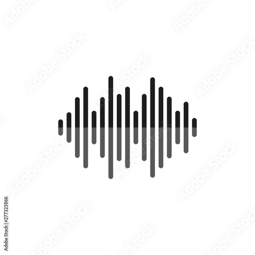 Sound waves vector illustration design 