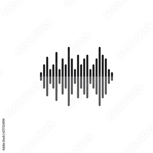 Sound waves vector illustration design 