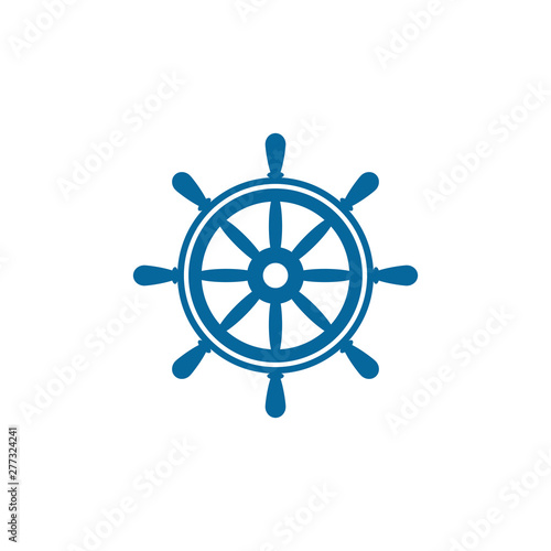 Ship steering vector icon illustration template design 