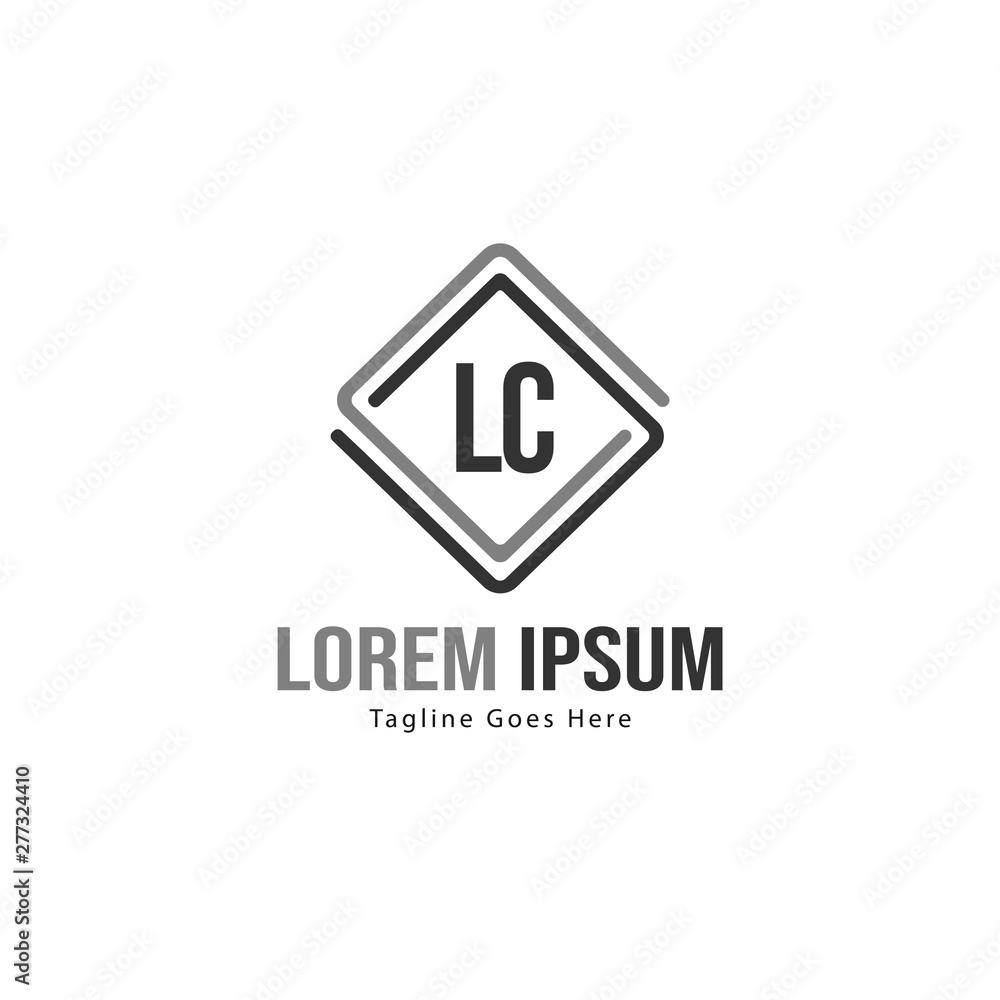 Initial LC logo template with modern frame. Minimalist LC letter logo vector illustration Initial LC logo template with modern frame. Minimalist LC letter logo vector illustration