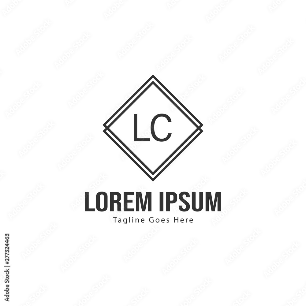 Initial LC logo template with modern frame. Minimalist LC letter logo vector illustration Initial LC logo template with modern frame. Minimalist LC letter logo vector illustration