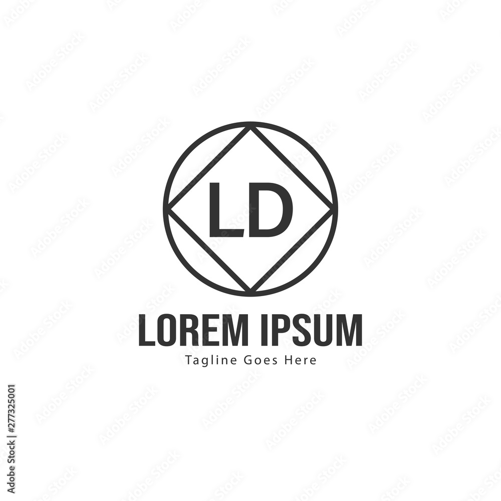 Initial LD logo template with modern frame. Minimalist LD letter logo vector illustration Initial LD logo template with modern frame. Minimalist LD letter logo vector illustration