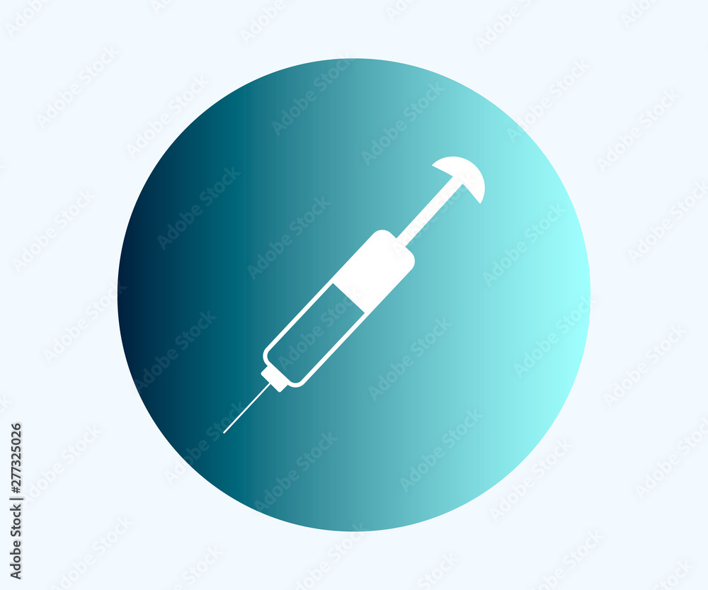 the icon of the injection aid. Vector graphics the icon of the injection aid. Vector graphics