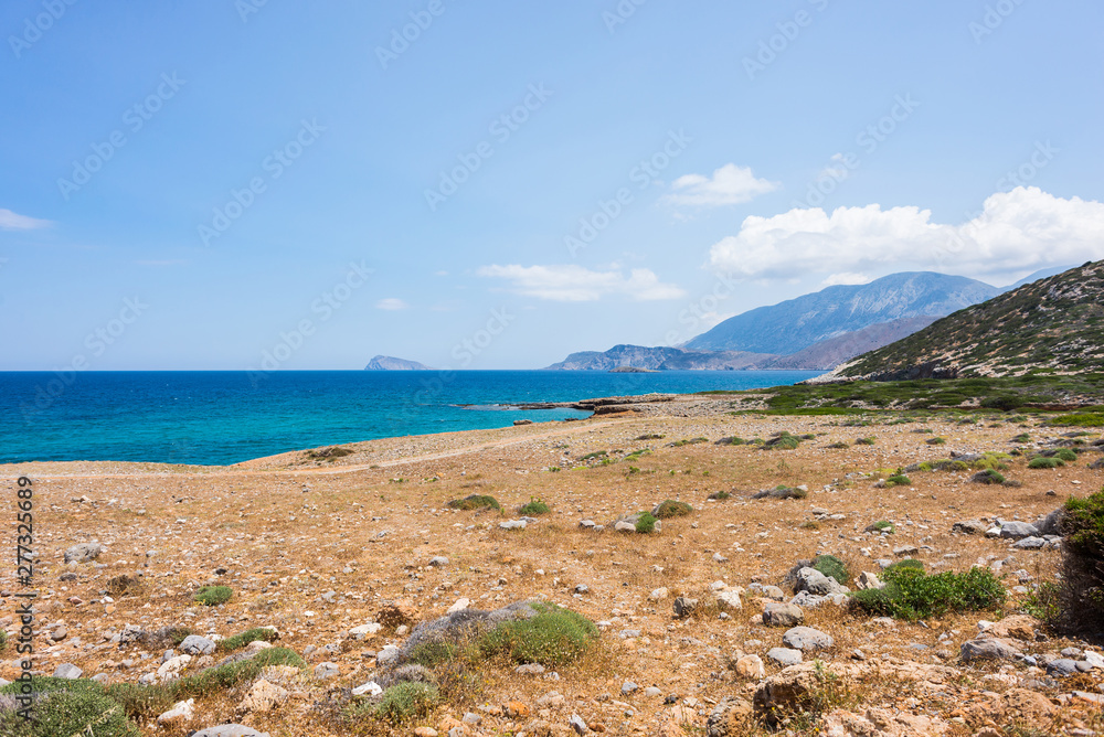 Natural landscape on the island of Crete, Greece