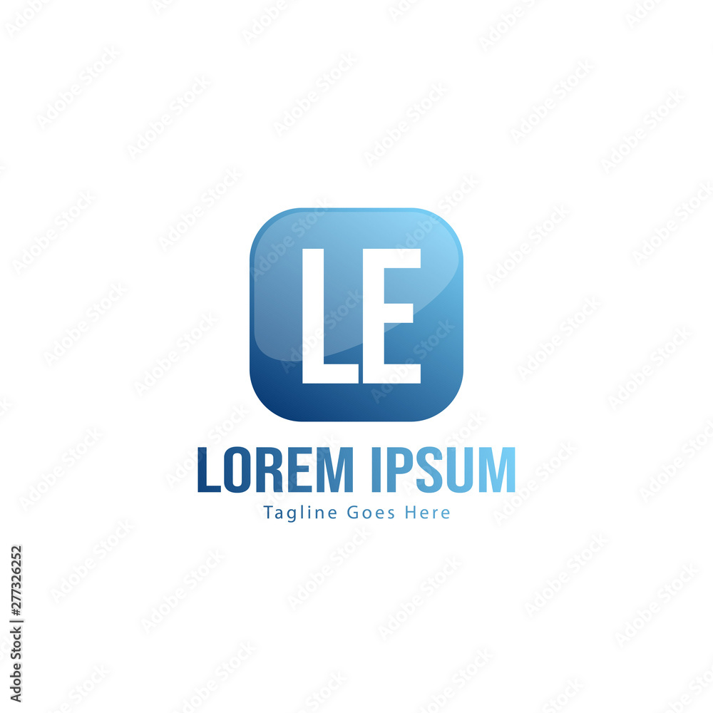Initial LE logo template with modern frame. Minimalist LE letter logo vector illustration Initial LE logo template with modern frame. Minimalist LE letter logo vector illustration