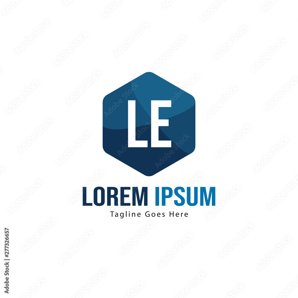 Initial LE logo template with modern frame. Minimalist LE letter logo vector illustration Initial LE logo template with modern frame. Minimalist LE letter logo vector illustration