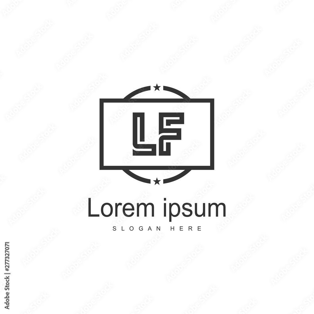 Initial LF logo template with modern frame. Minimalist LF letter logo vector illustration Initial LF logo template with modern frame. Minimalist LF letter logo vector illustration