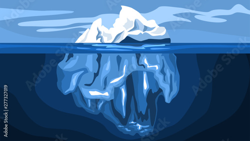 Big iceberg in the water