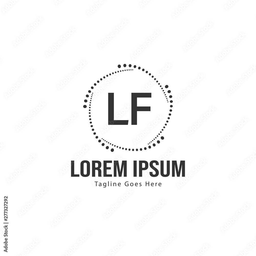 Initial LF logo template with modern frame. Minimalist LF letter logo vector illustration Initial LF logo template with modern frame. Minimalist LF letter logo vector illustration