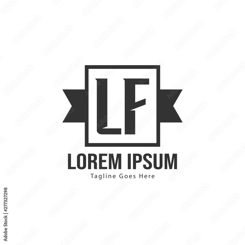 Initial LF logo template with modern frame. Minimalist LF letter logo vector illustration Initial LF logo template with modern frame. Minimalist LF letter logo vector illustration