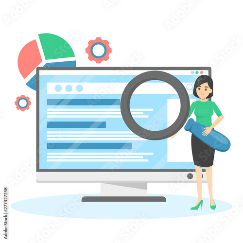 SEO or search engine optimization concept. Marketing strategy