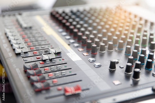 sound mixer in studio room
